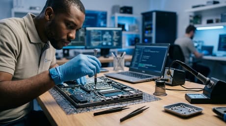 Photo of tools and laptop